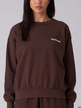 TALENTLESS Chocolate Brown Crewneck Sweatshirt